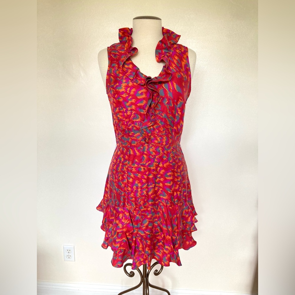 RACHEL ZOE 100% Silk Ruffle Dress - Picture 3 of 16